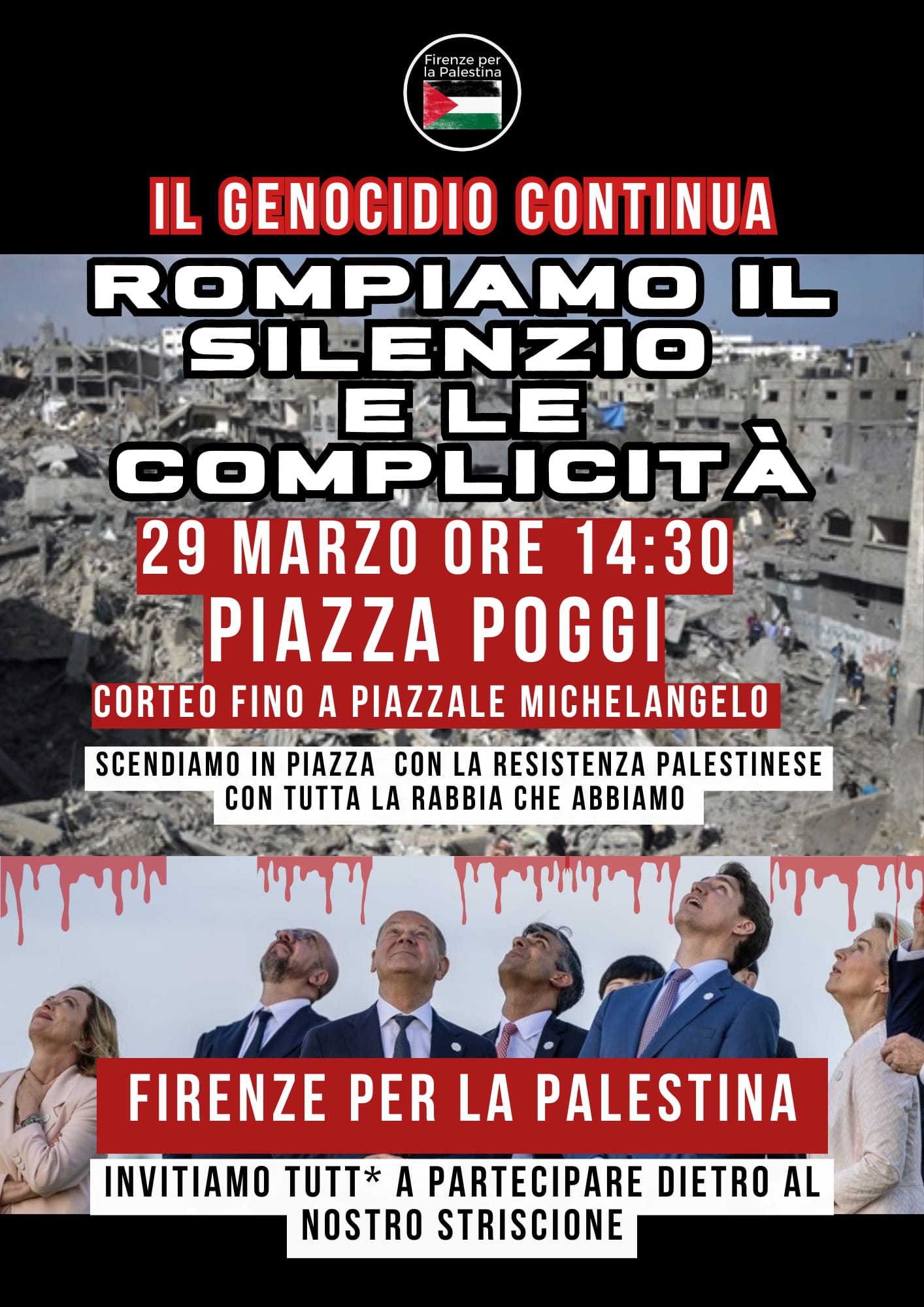 Il 29 Marzo in piazza per la Palestina