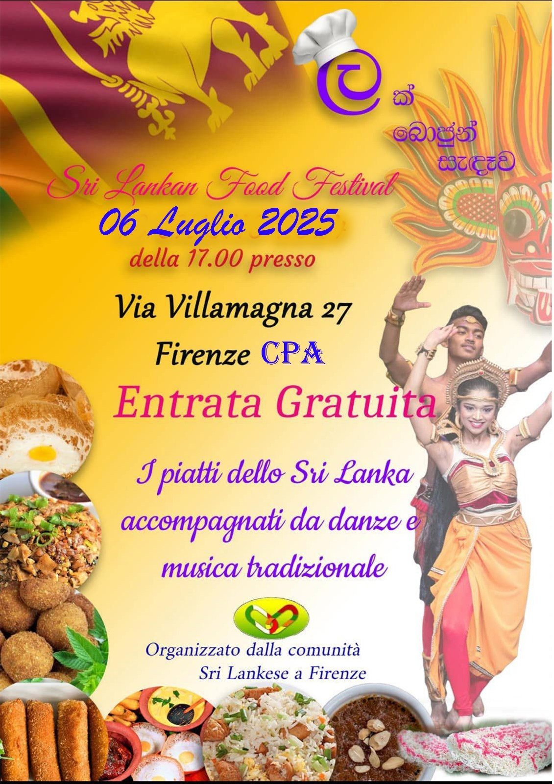 Piatti, danze e musica tradizionale dallo Sri Lanka