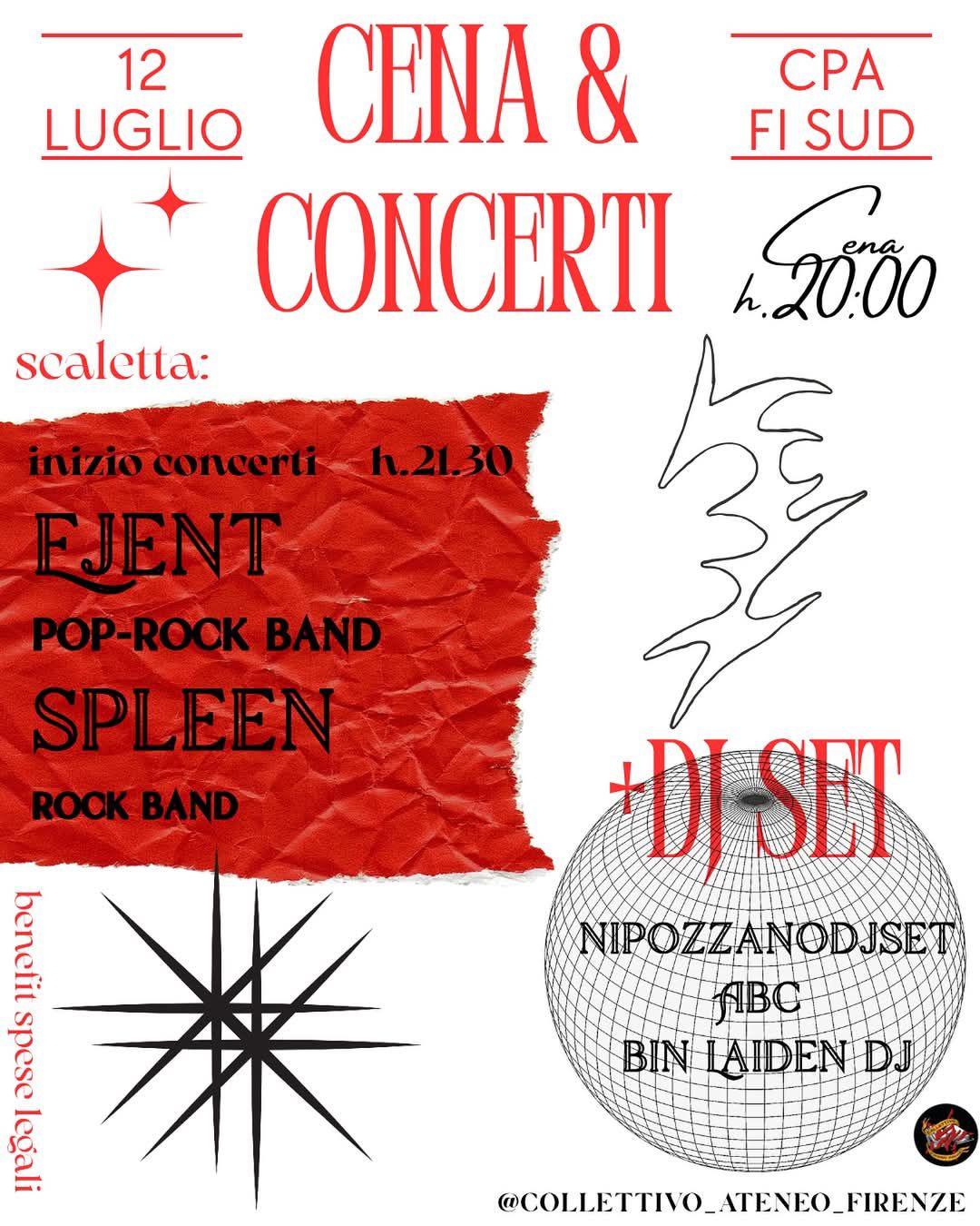 Cena & concerti del Collettivo d'Ateneo