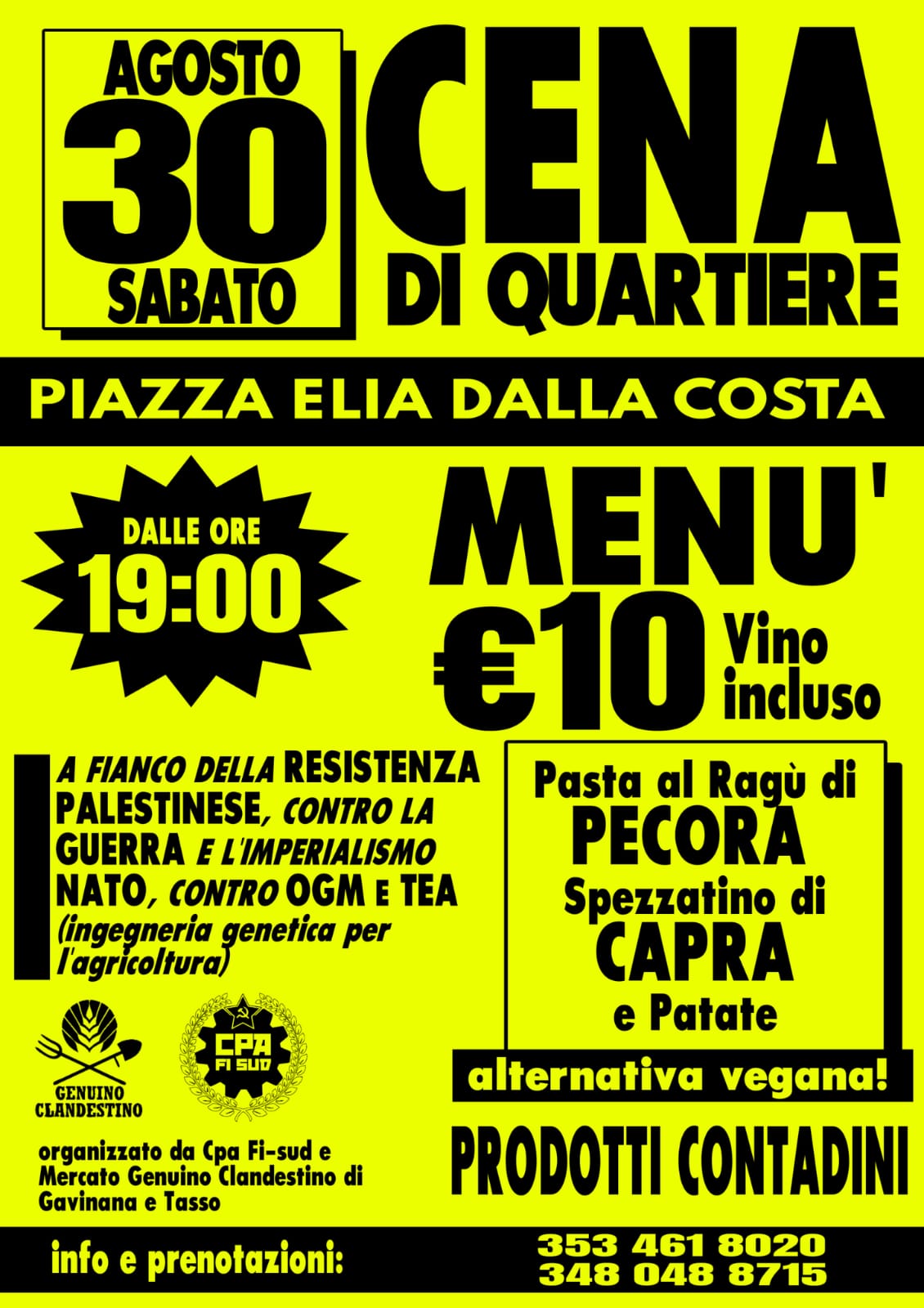 Cena popolare di quartiere