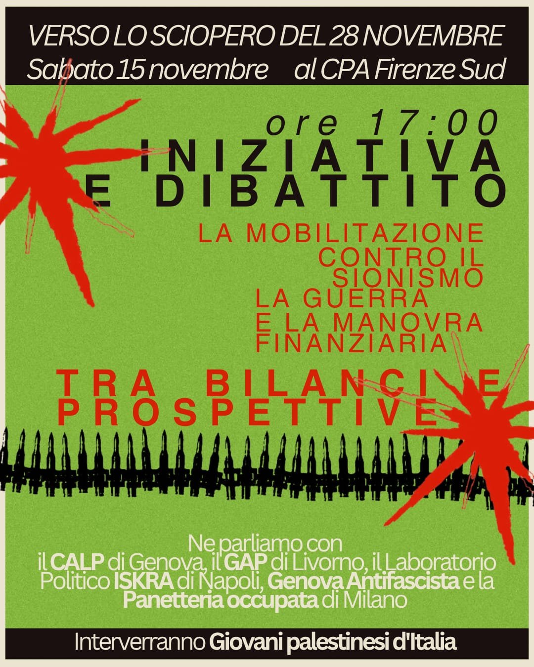 La mobilitazione contro sionismo, guerra e manovra finanziaria tra bilanci e prospettive