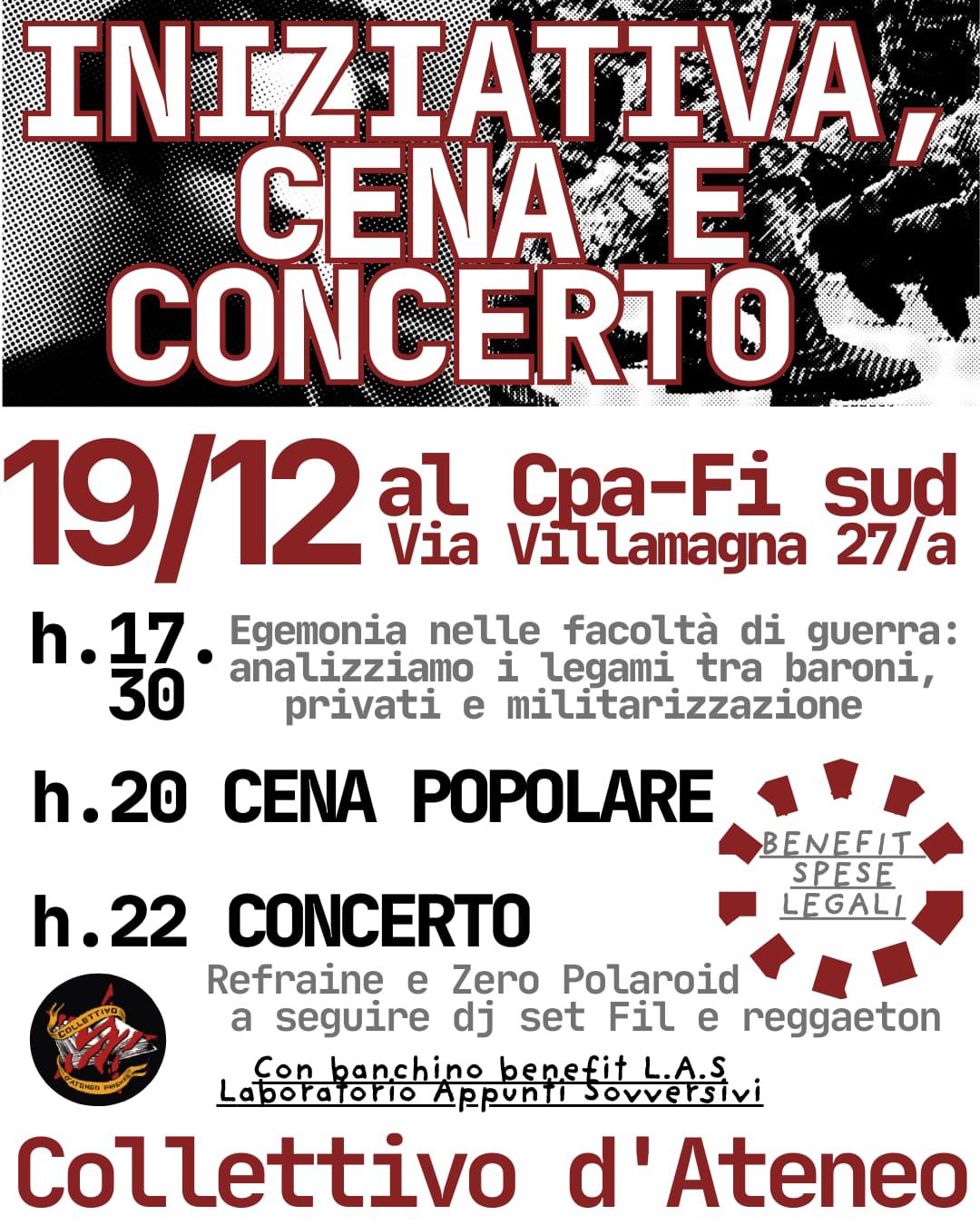 Iniziativa, cena e concerto del Collettivo d'Ateneo