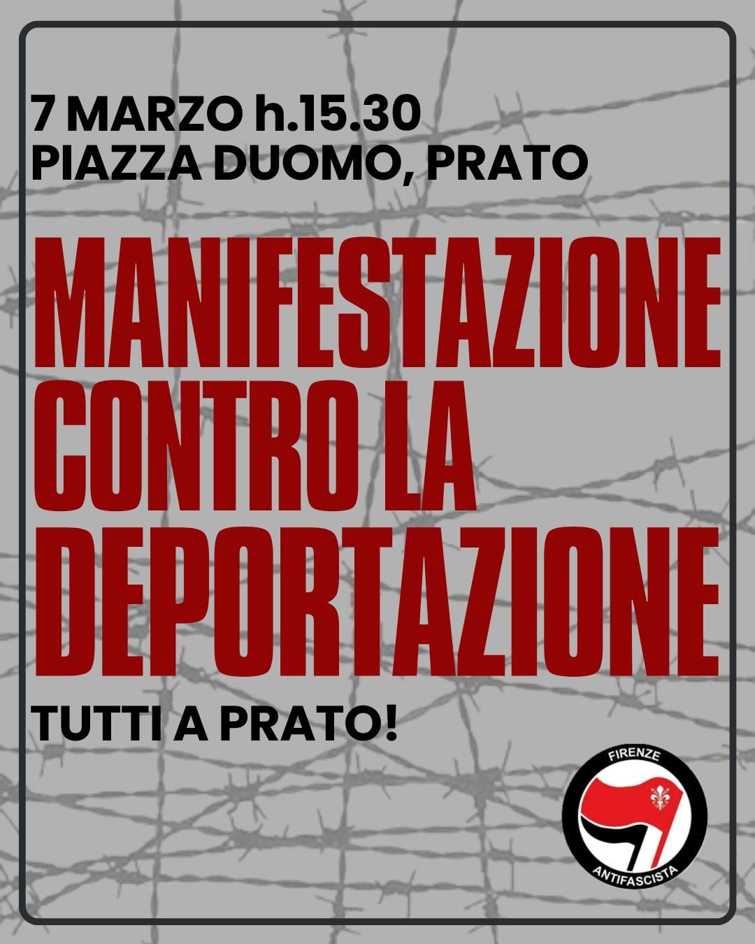 Manifestazione contro la deportazione