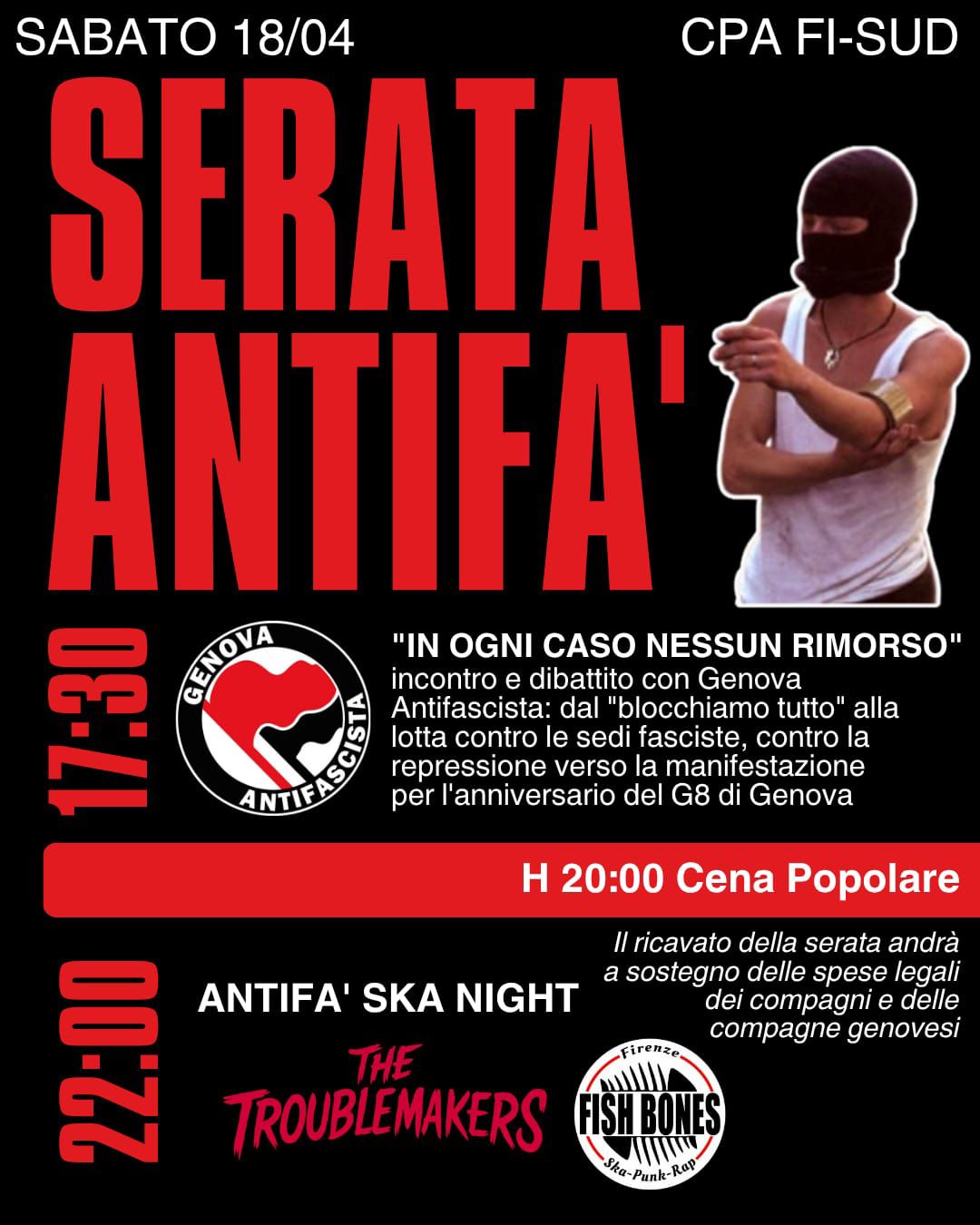 Antifa' Ska Night Benefit Genova Antifascista