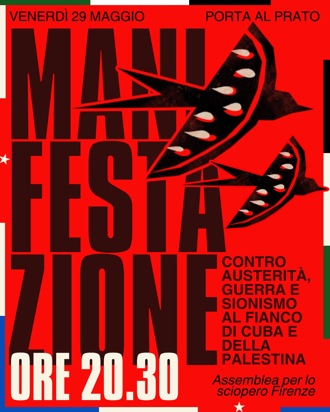 Manifestazione contro guerra, austerità e sionismo