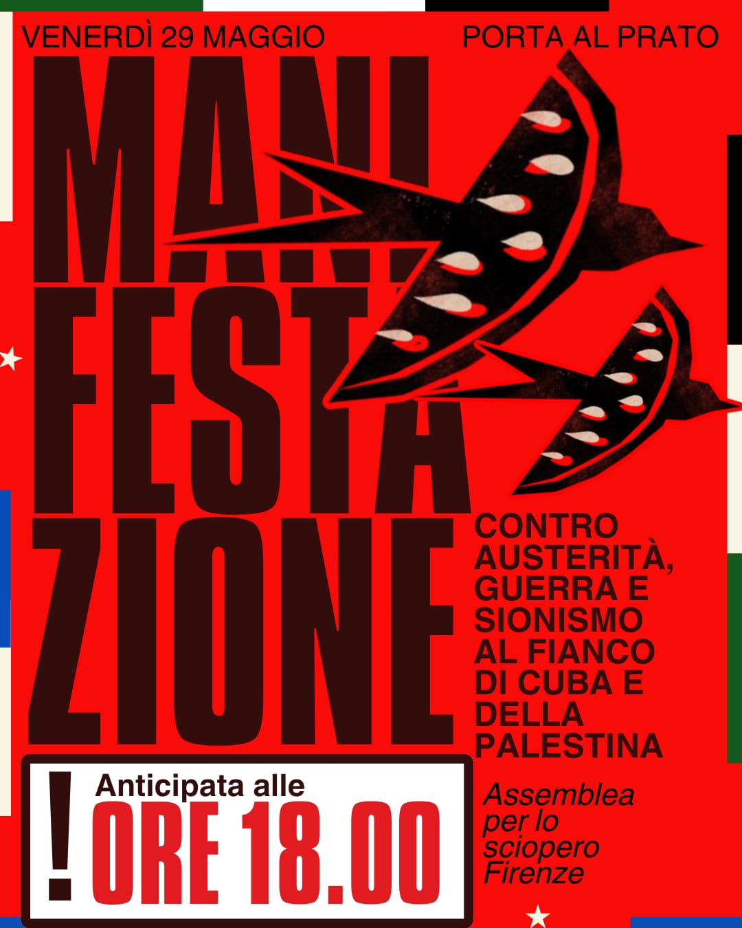 Manifestazione contro guerra, austerità e sionismo